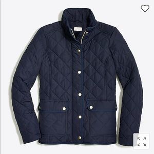 JCrew women’s quilted coat in navy/ size XS